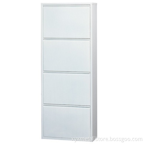 4 Tiers / Drawers / Doors Steel Board Metal Shoe Cabinet